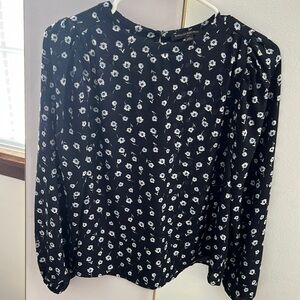 Banana Republic Long Sleeve Floral Blouse